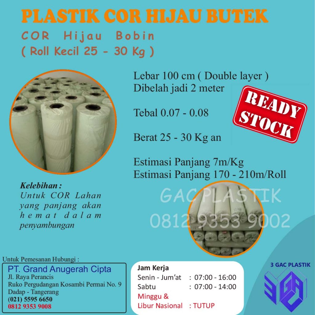 Plastik cor hijau butek 2