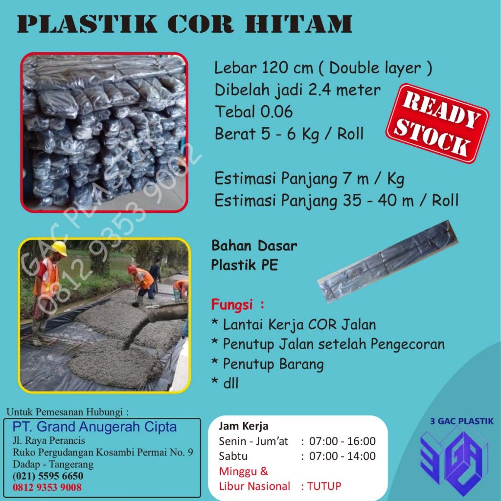 plastik cor hitam