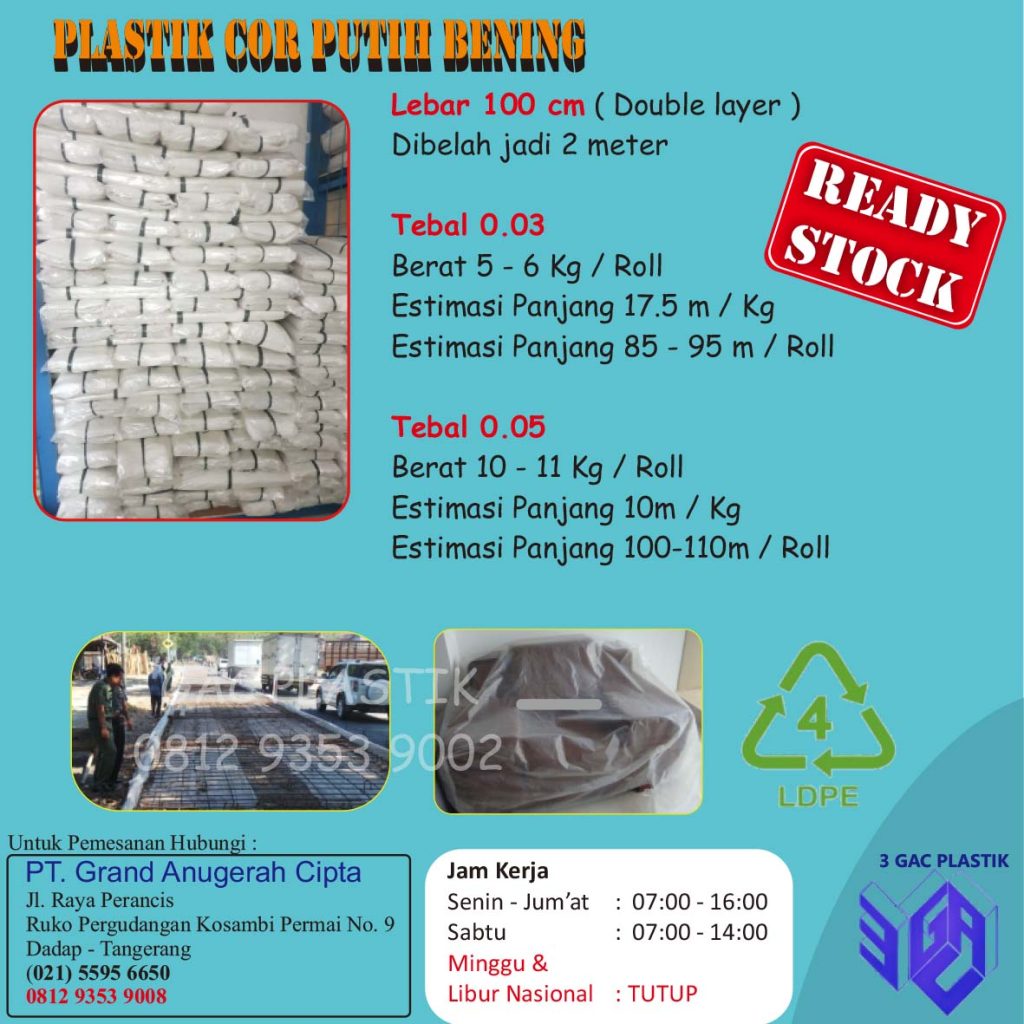 plastik cor bening 1