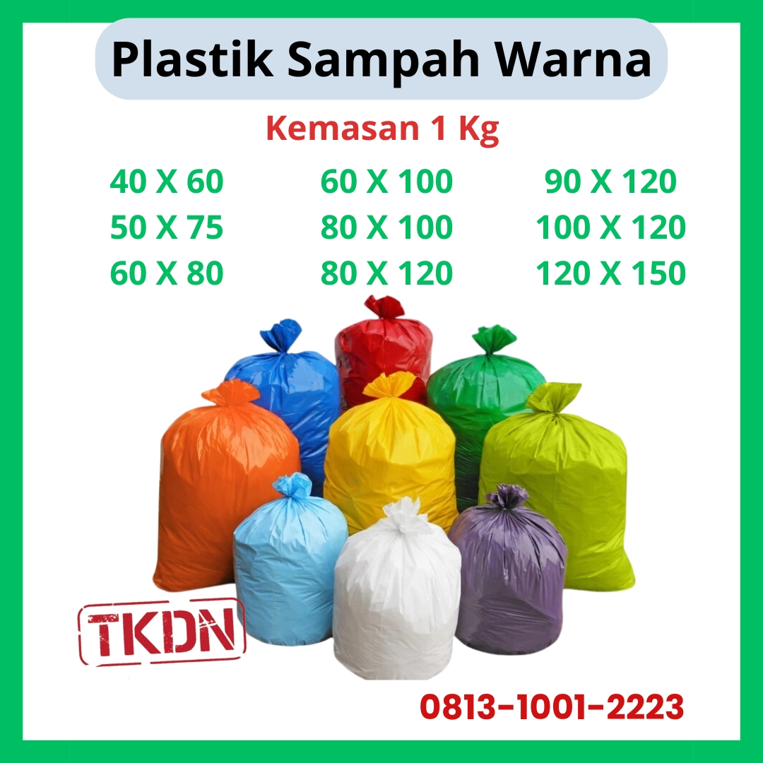 Plastik sampah warna berbagai pilihan